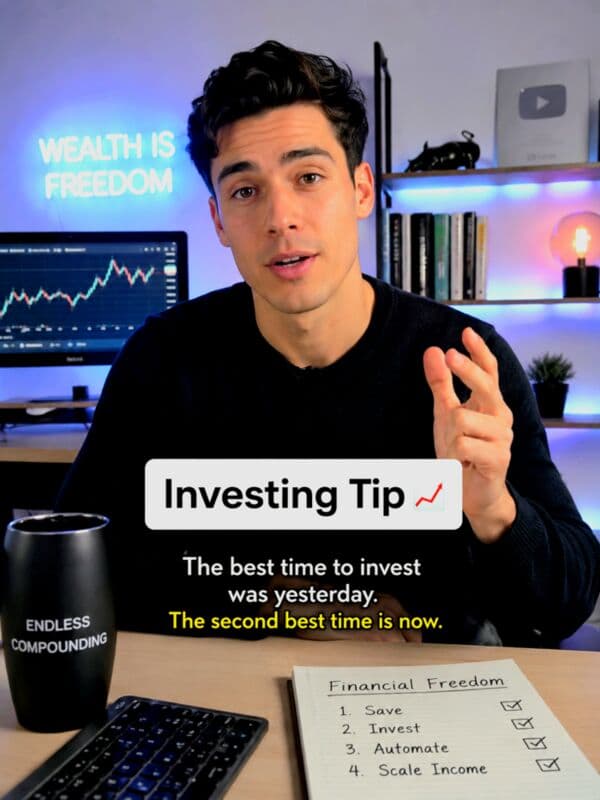Tech and finance creator at a desk